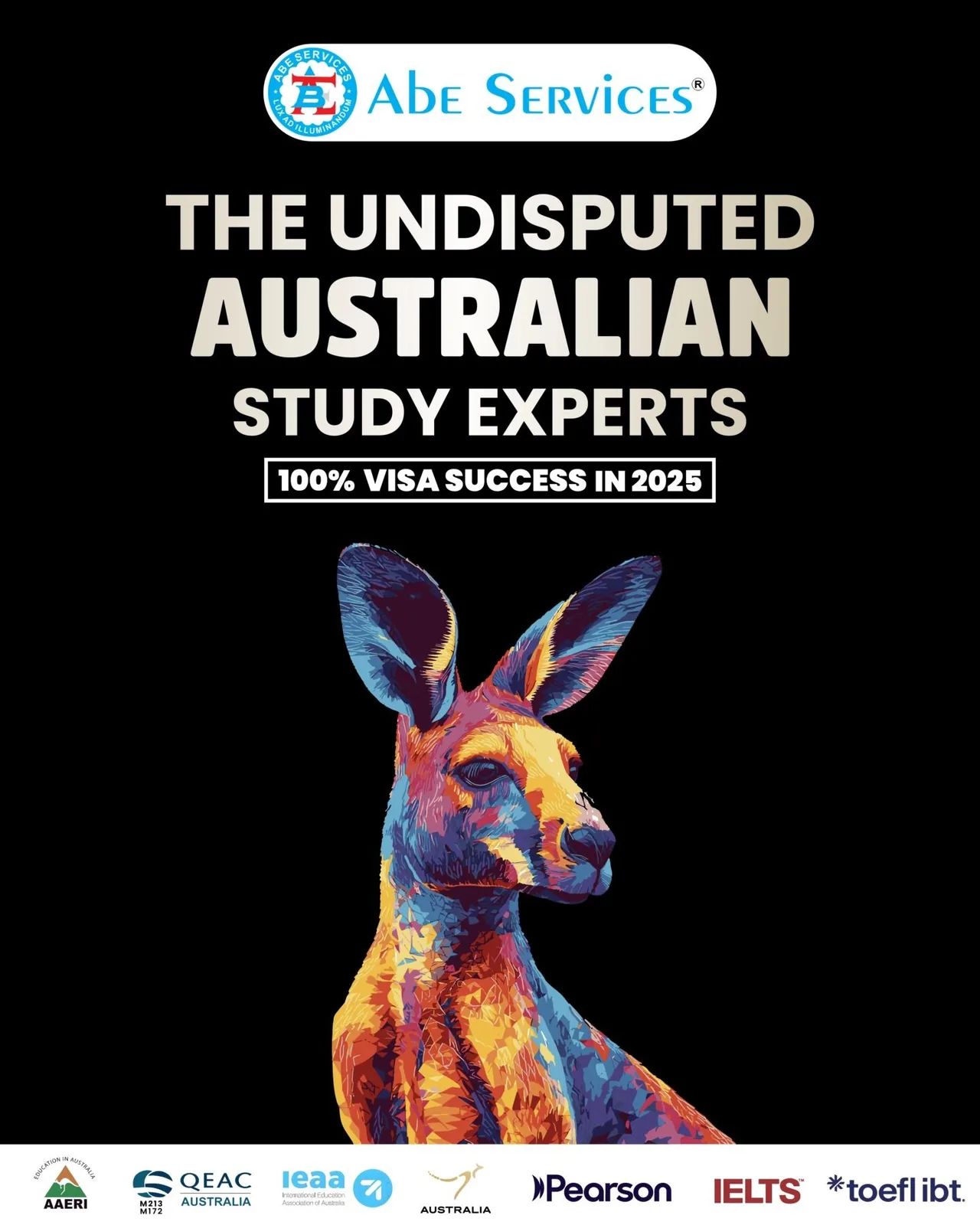 Australian Study Experts campaign creative for Abe Services