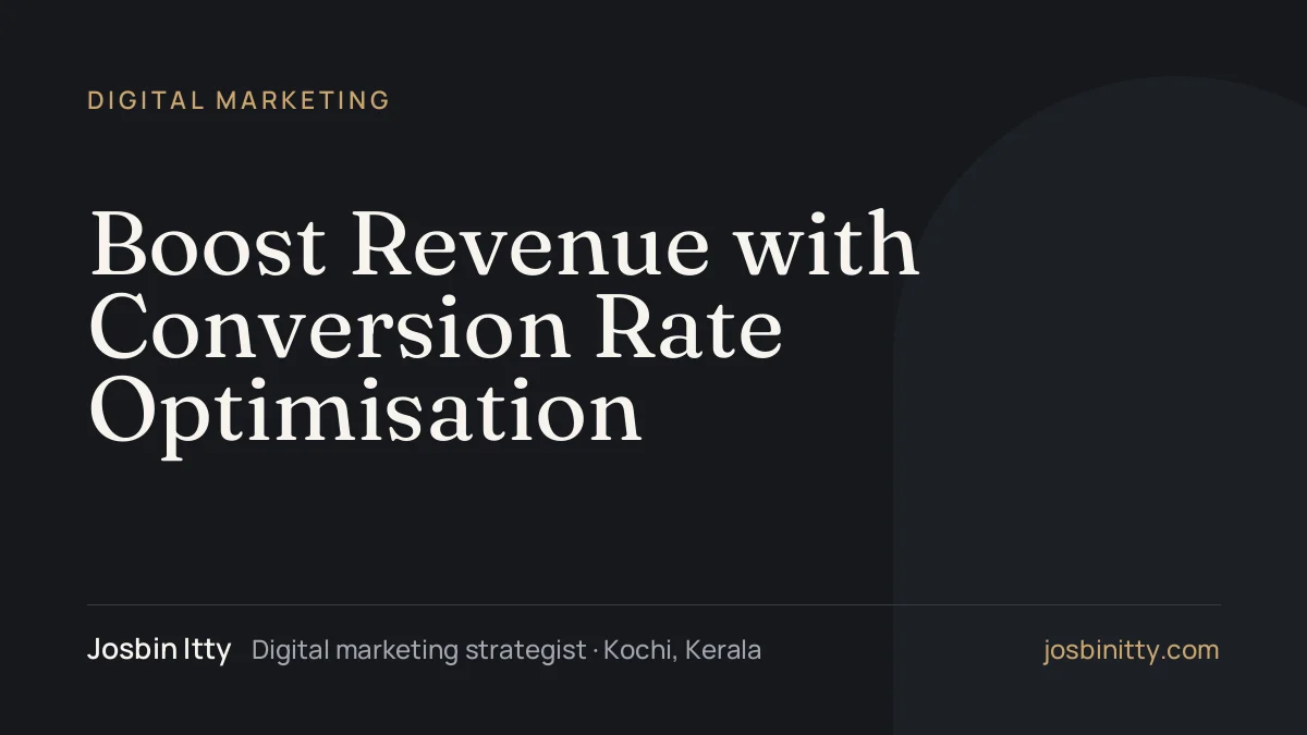 Boost Revenue with Conversion Rate Optimisation