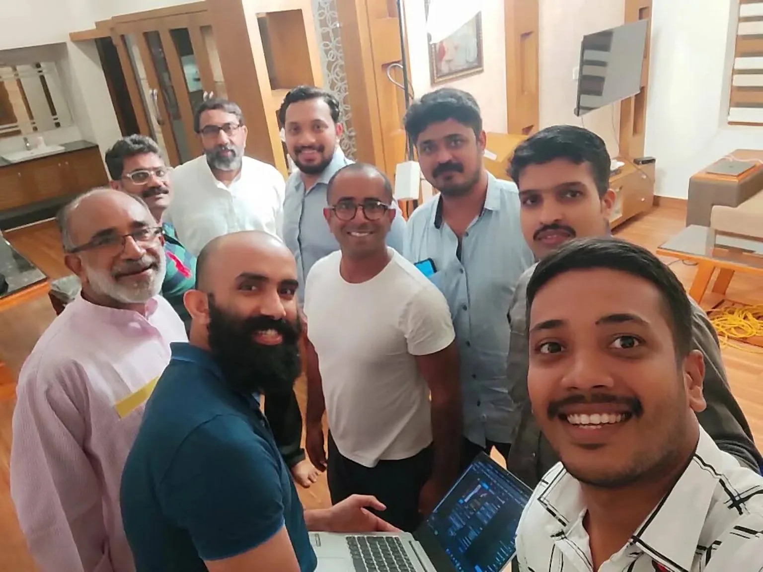 Josbin Itty with the digital campaign team in 2019