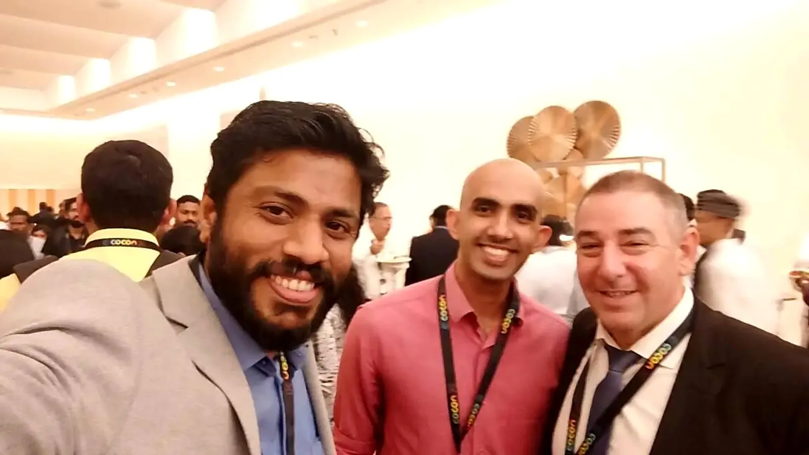 Josbin Itty with attendees at the c0c0n cyber security conference