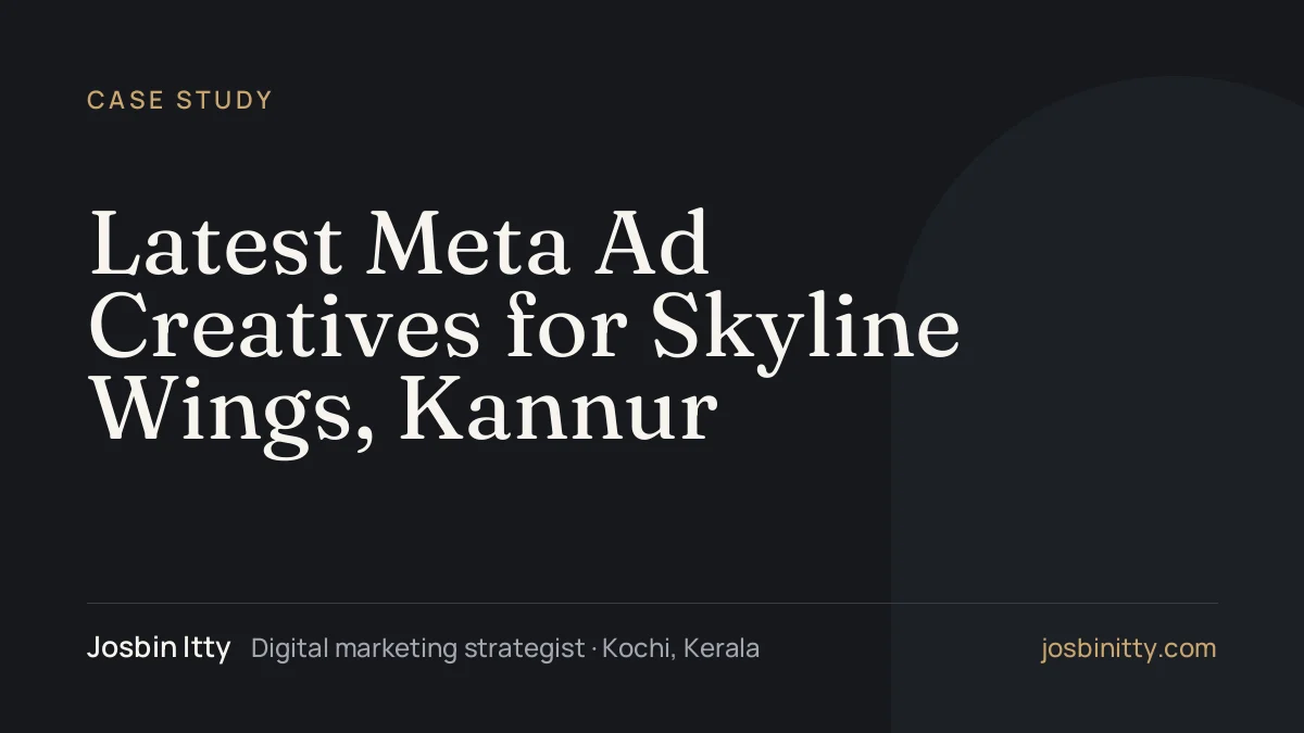 Latest Meta Ad Creatives for Skyline Wings, Kannur