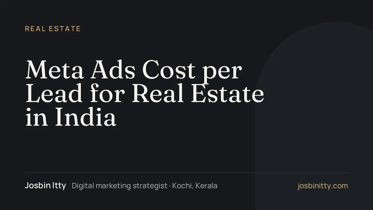 Meta Ads Cost per Lead for Real Estate in India
