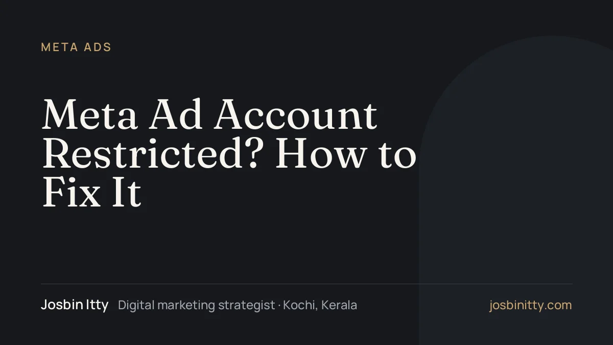Meta Ad Account Restricted? How to Fix It