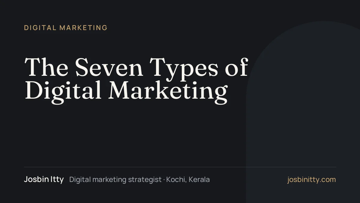 The Seven Types of Digital Marketing